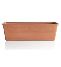 Coltivazione E Cura-Bama Fioriera balconella cm 40 c/sottovaso terracotta