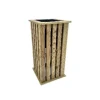 Outlet Fioriera da esterno verticale in legno di pino assemblata 32,5x32,5x65 cm Coltivazione E Cura