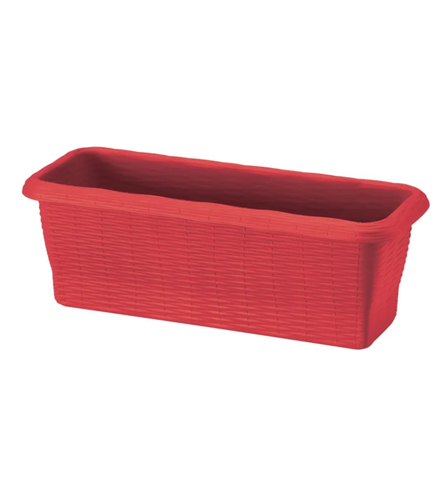Coltivazione E Cura-Bama Fioriera paglia cm 40 rosso corallo