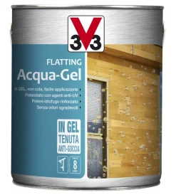 Flatting E Vernici Legno-V33 Flatting acqua-gel - noce scuro - 2,5 litri