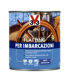 Flatting E Vernici Legno-V33 Flatting per imbarcazioni, colore brillante ambrato - 2,5 litri