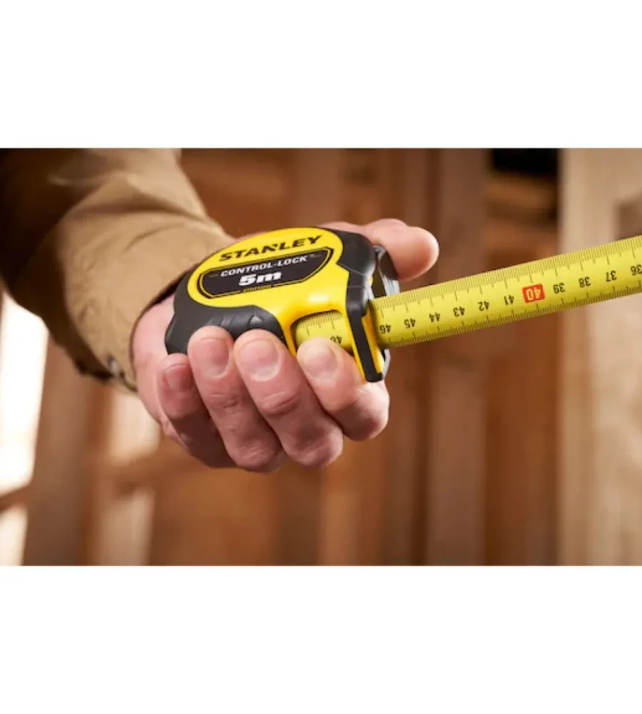Strumenti Di Misurazione-Stanley Flessometro "control lock" magnetico, 5 m x 25 mm