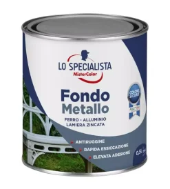 Antiruggine- Fondo metallo acqua 0,5 lt. grigio