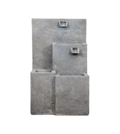 Fontane, Decorazioni E Pavimentazioni|Fontana da esterno a due vasche con portavaso e pompetta per ricircolo acqua 42x40x70 cm