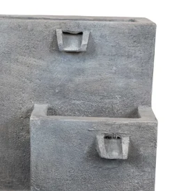 Fontane, Decorazioni E Pavimentazioni|Fontana da esterno a due vasche con portavaso e pompetta per ricircolo acqua 42x40x70 cm