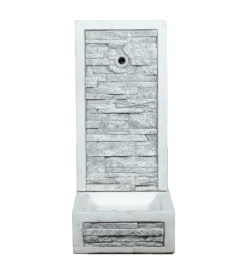 Fontane, Decorazioni E Pavimentazioni-Kam Fontana da giardino a muro "adige" anticato colore grigio,  40x40x92 cm -