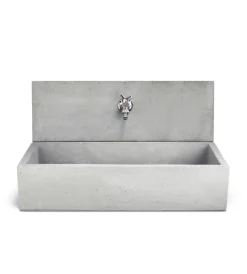 New Fontana da giardino a muro "q madrid xl" grigio, 70x35x40 cm - Fontane, Decorazioni E Pavimentazioni