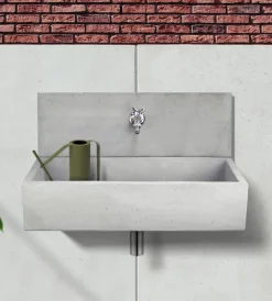 New Fontana da giardino a muro "q madrid xl" grigio, 70x35x40 cm - Fontane, Decorazioni E Pavimentazioni