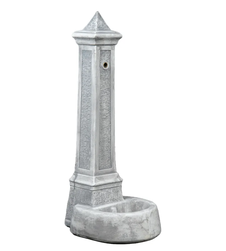 Kam Fontane, Decorazioni E Pavimentazioni|Fontana da giardino vedovella "lecce" anticato grigio 36x46x100 cm