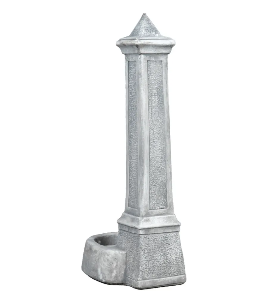 Kam Fontane, Decorazioni E Pavimentazioni|Fontana da giardino vedovella "lecce" anticato grigio 36x46x100 cm