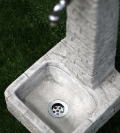New Fontana da giardino vedovella "clanezzo" anticato grigio, 28x31x66 cm - Fontane, Decorazioni E Pavimentazioni
