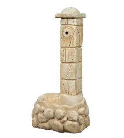 Kam Fontane, Decorazioni E Pavimentazioni|Fontana da giardino vedovella "savona" anticata color nocciola, 47x47x92 cm -
