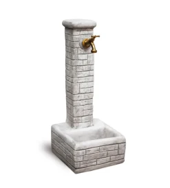 Discount Fontana vedovella anticata "iglesias" colore grigio - 30x41x75 cm Fontane, Decorazioni E Pavimentazioni