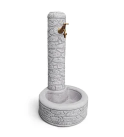 Sale Fontana vedovella anticata  "arnosto"  colore grigio - 40x40x81 cm Fontane, Decorazioni E Pavimentazioni