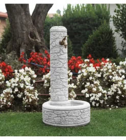 Sale Fontana vedovella anticata  "arnosto"  colore grigio - 40x40x81 cm Fontane, Decorazioni E Pavimentazioni