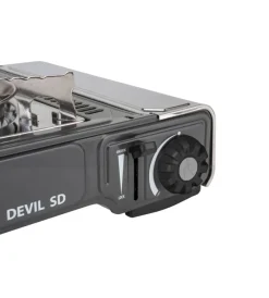 Brunner Campeggio|Fornello da campeggio a gas "devil sd ng" in acciaio inox 1 fuoco 37,2x28,6x12,5 cm