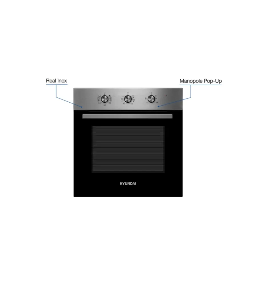Hyundai Grandi Elettrodomestici|Forno ad incasso "omhn-70v8" nero in acciaio inox 950 w