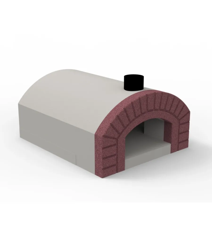 Forni Pizza-Linea VZ Forno per pizza rettangolare in refrattario "capri" l 88 x p 106 x h 51 cm - fino a 3 pizze.