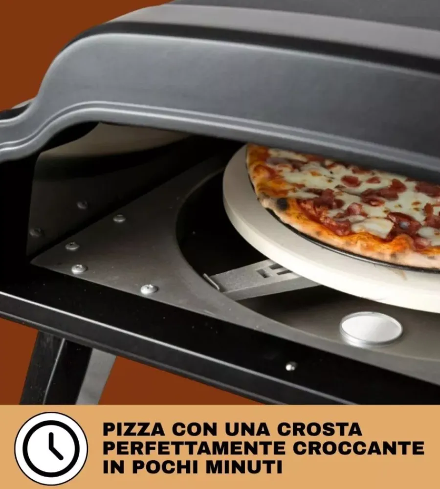 Arnold Forni Pizza|Forno pizza a gas "stromboli" nero 1 pizza