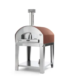 Best Forno pizza a gas con carrello fontana "marinara" colore rosso 5 pizze Forni Pizza