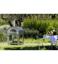 Online Forno pizza a gas con carrello fontana "mangiafuoco" colore antracite 4 pizze Forni Pizza