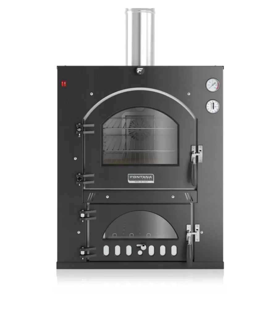 Forni Pizza-Fontana Forni Forno pizza a legna ad incasso fontana "inc qv 57x45" colore antracite 1 pizza