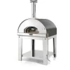 Hot Forno pizza a legna con carrello fontana "marinara" colore antracite 5 pizze Forni Pizza