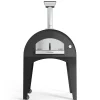Fontana Forni Forni Pizza|Forno pizza a legna con carrello fontana "amalfi" colore antracite 3 pizze