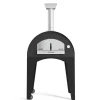 Forni Pizza-Fontana Forni Forno pizza a legna con carrello fontana "capri" colore antracite 2 pizze