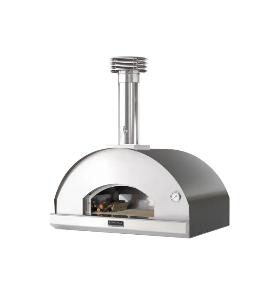 Fontana Forni Forni Pizza|Forno pizza a legna fontana "mangiafuoco" colore antracite 4 pizze