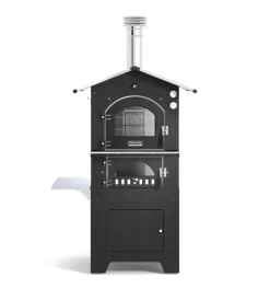 Forni Pizza-Fontana Forni Forno pizza a legna fontana "gusto 80x45" colore antracite 2 pizze