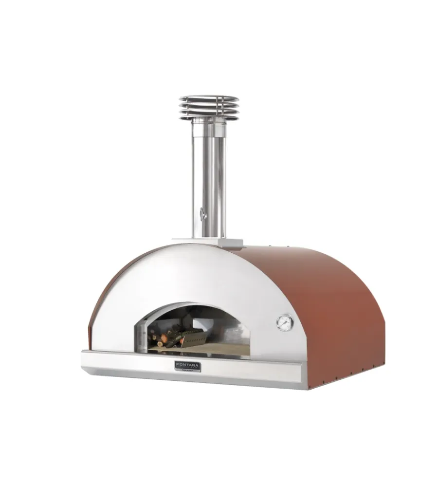 Fontana Forni Forni Pizza|Forno pizza a legna fontana "marinara" colore rosso 5 pizze