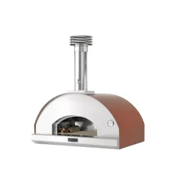 New Forno pizza a legna fontana "mangiafuoco" colore rosso 4 pizze Forni Pizza