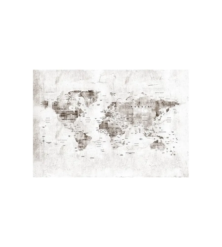 Decorazione Pareti- Fotomurale adesivo "grounge map" in pvc, 416x280 cm