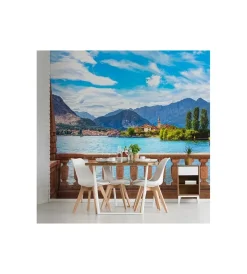 Decorazione Pareti|Fotomurale adesivo "isole borromee" in pvc, 416x280 cm