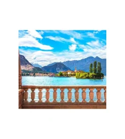 Decorazione Pareti|Fotomurale adesivo "isole borromee" in pvc, 416x280 cm