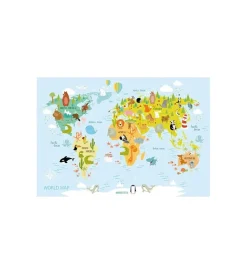 Hot Fotomurale adesivo "kids map" in pvc, 312x280 cm Decorazione Pareti
