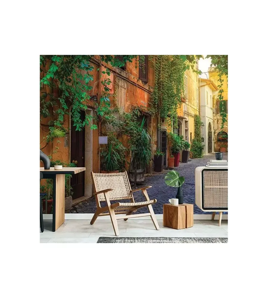 Decorazione Pareti- Fotomurale adesivo "trastevere" in pvc, 312x280 cm
