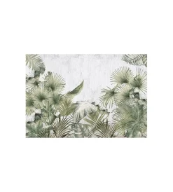 Decorazione Pareti|Fotomurale adesivo "wood&leaves" in pvc, 416x280 cm
