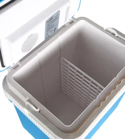 Sale Frigo portatile elettrico da campeggio blu con adattatore 24 lt Auto Interno