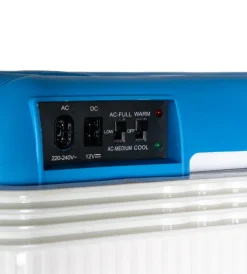 Sale Frigo portatile elettrico da campeggio blu con adattatore 24 lt Auto Interno