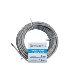 Sistemi Di Fissaggio- Fune in acciaio inox 49 fili ø 4 mm. 10 mt.