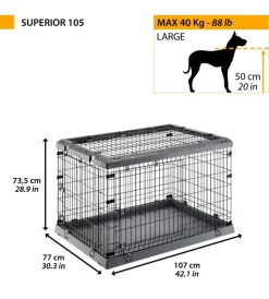 Trasportini Per Cane-Ferplast Gabbia box per cani pieghevole