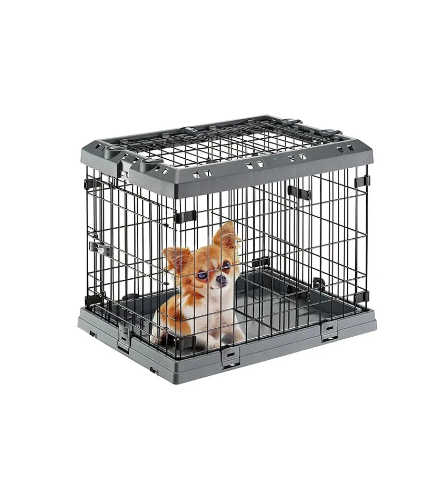 Trasportini Per Cane-Ferplast Gabbia box per cani pieghevole "superior 60", 62x47x50 cm -