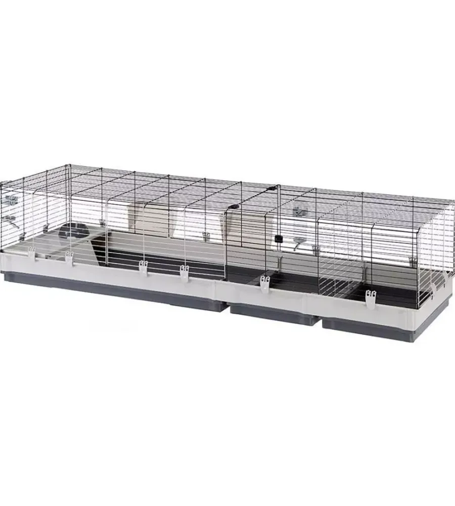 Sale Gabbia per conigli "krolik 200" in kit di montaggio, 205x60x50 - Gabbie Per Roditori