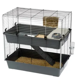 Discount Gabbia per conigli "rabbit 100 double" a due piani, 99x51,5x92 cm - Gabbie Per Roditori