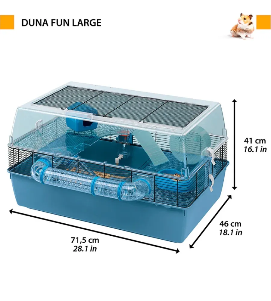 Hot Gabbia per criceti "duna fun large", 71,5x46x41 cm - Gabbie Per Roditori