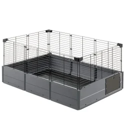 Ferplast Gabbie Per Roditori|Gabbia per porcellini d'india, gabbia multipla open nera - 107,5 x 72 x h 50cm -