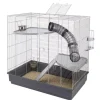 Gabbie Per Roditori-Ferplast Gabbia per roditori "jenny" grigia zincata, 80 x 50 x h 79.5 cm -