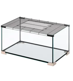 Ferplast Gabbie Per Roditori|Gabbia per topi e ratti in vetro " jerry 80", 81,7x46,9x43,1 cm -